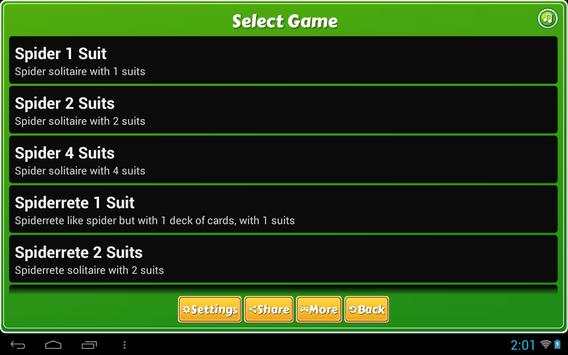 Spider Solitare screenshot 4