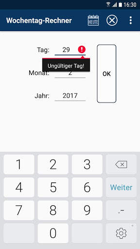 Wochentag-Rechner screenshot 3