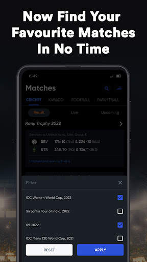 SportsTiger Live Score & News 3 تصوير الشاشة