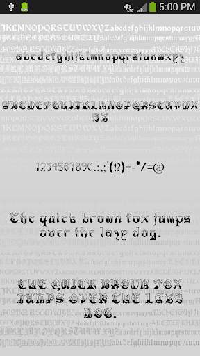 Gothic Fonts for FlipFont screenshot 4