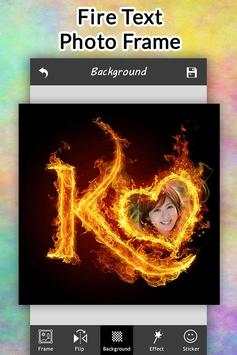 Fire Text Photo Frame 3 تصوير الشاشة