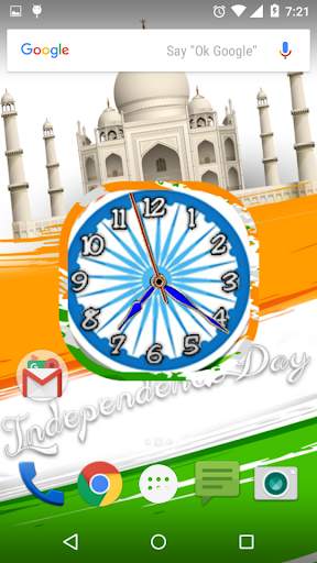India Flag  Clock Wallpaper screenshot 5
