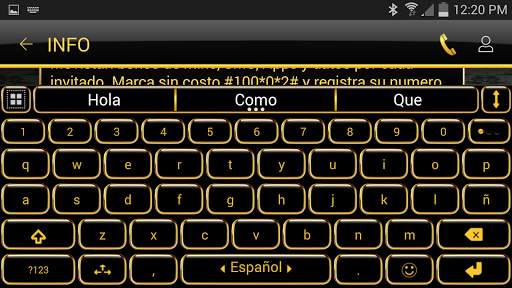 THEME FOR AI TYPE  BLACK GOLD screenshot 3