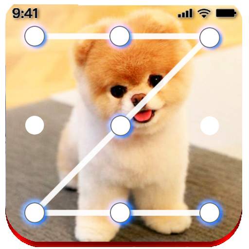 Puppy Dog Pattern Lock Screen Cute Puppy Pin Lock 7.08