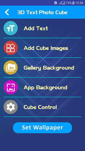 3d text photo cube live wallpaper for mobile 2021 screenshot 2