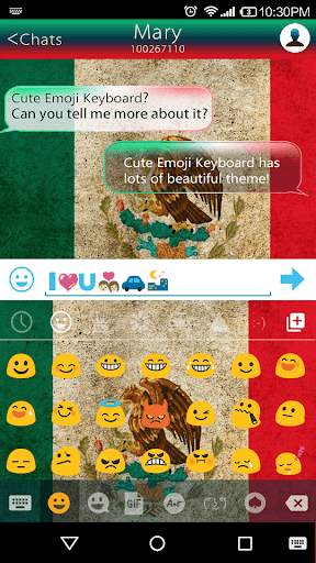 Emoji Keyboard Mexico Theme screenshot 2