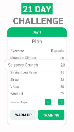Abs workout: 21 Day Challenge screenshot 3