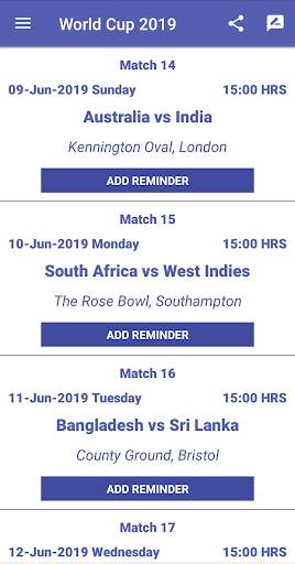 Cricket World Cup 2019 - Schedule,Squad,Points screenshot 2