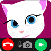 Call Video Talking Cat Angela أيقونة