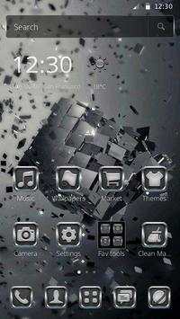 Black Tech Cube Launcher Theme screenshot 5