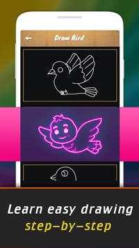 Glow Drawing Birds स्क्रीनशॉट 2