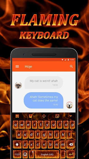 Flaming Fire Keyboard Theme & Emoji Keyboard🔥 screenshot 2
