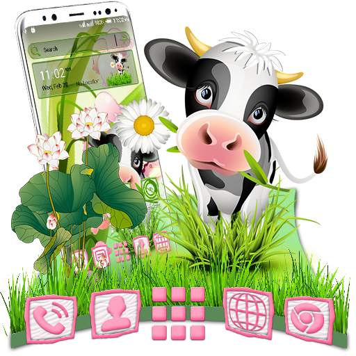 Cartoon Cow Launcher Theme 1.2