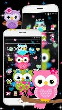 Cute Cartoon Owl Theme screenshot 4
