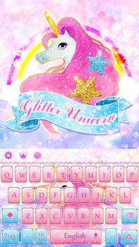 Glitter unicorn girl keyboard screenshot 5