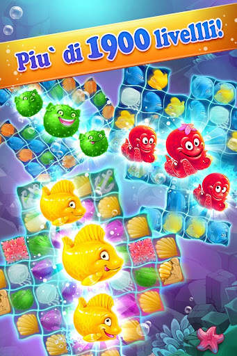 Mermaid -puzzle match-3 tesori screenshot 2