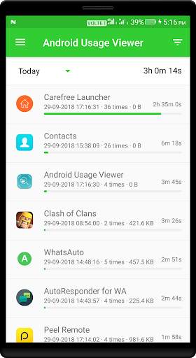 Usage Viewer for Android Screen Recorder Analyzer screenshot 2