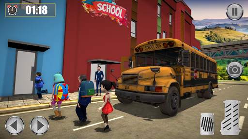 School Coach Bus Driver Game 5 تصوير الشاشة