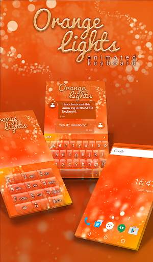 Orange Lights Animated Keyboard screenshot 1