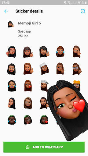 New Memoji Black People Stickers screenshot 3