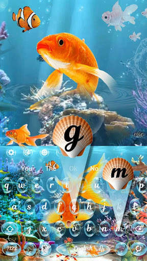 3D Aquarium Koi Fish Keyboard screenshot 2