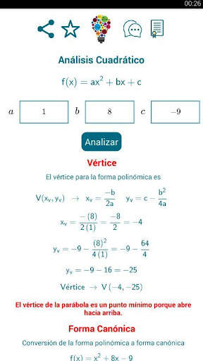 Análisis Cuadrático screenshot 5