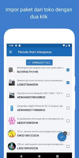Lacak paket Anda - 1Track screenshot 4