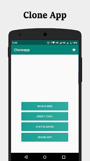 Clonapp Messenger - Status Saver, Direct Chat screenshot 1