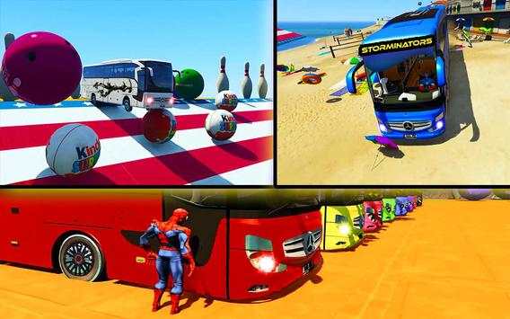 Superhero Bus Racing Stunts Drive: Top Speed Game screenshot 1