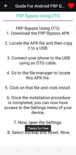 Android FRP Bypass Settings screenshot 3