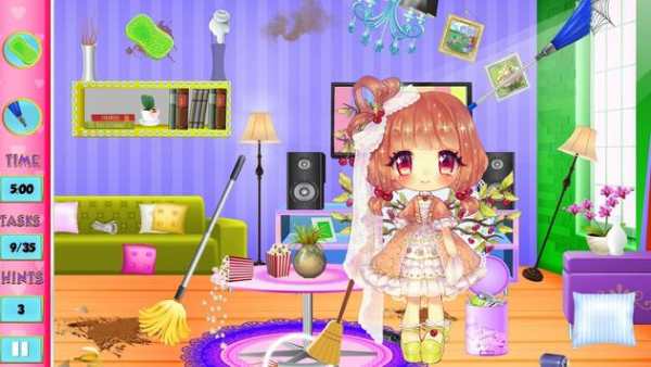 Dolls Makeover Room : Princess - Cleaning - Game screenshot 1