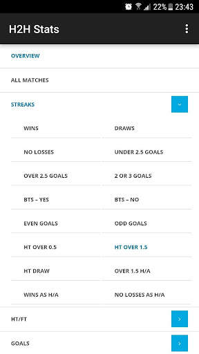 H2H STATS screenshot 3