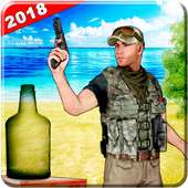 Us army bottle shooting training games 3d logo