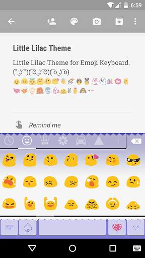Little Lilac Emoji Keyboard स्क्रीनशॉट 2