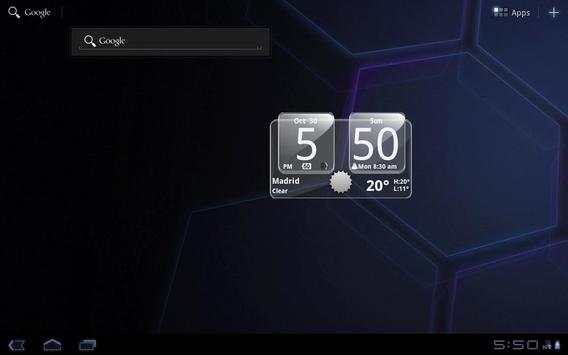Sense Analog Glass Clock 4x2 screenshot 7