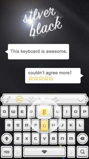 Silver Black Keyboard स्क्रीनशॉट 3