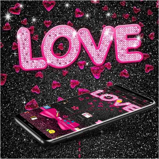 Black Pink Heart Love Romantic Theme 1.1.2