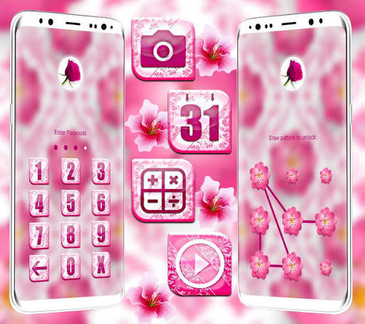 Beautiful Pink Flower Launcher Theme screenshot 4