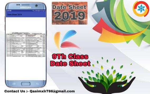 All Class Date Sheet 2019 скриншот 1
