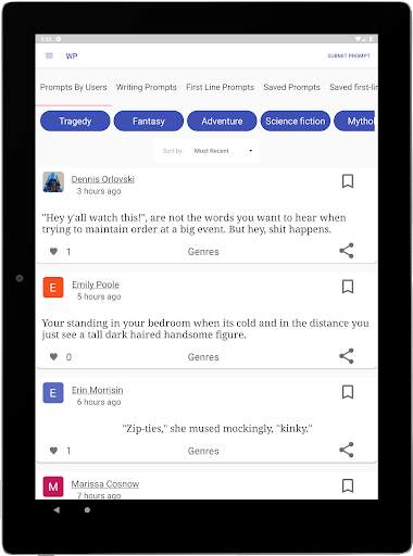 Writing Prompts - An Online Co screenshot 7