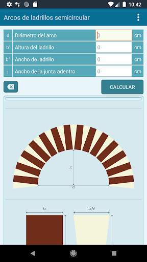 Calculadora - arco de ladrillo screenshot 4