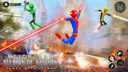 Stickman Rope Hero-Spider Game screenshot 3