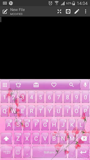 Emoji Keyboard Glass Pink Flow screenshot 1