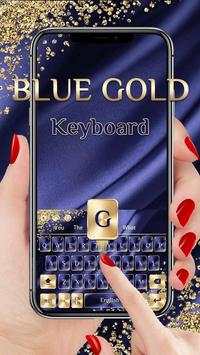 Blue Gold Luxury Keyboard screenshot 1