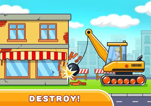 Car games for kids: building and hill racing screenshot 14