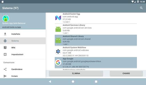 Gestore app di sistema screenshot 14