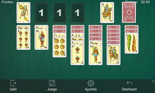 Solitarios de cartas españoles screenshot 2
