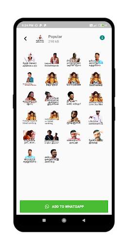 Tamil comedy stickers for chat : Text stickers app screenshot 2