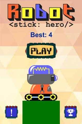 Robot Stick Hero Free screenshot 1