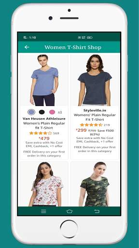 Women T-Shirt Shopping App screenshot 2